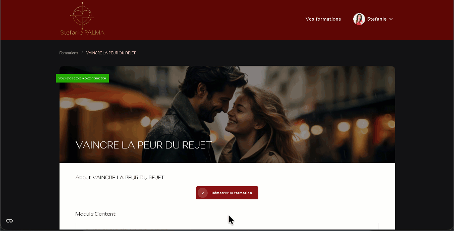 VPR_Stefanie Palma_Vaincre la peur du rejet_Interieur de la formation